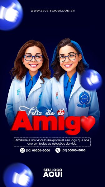 STORY - FELIZ DIA DO AMIGO | SOCIAL MEDIA | PSD EDITÁVEL