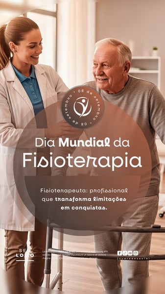 DIA MUNDIAL DA FISIOTERAPIA 8 DE SETEMBRO SOCIAL MEDIA PSD EDITÁVEL STORY 2