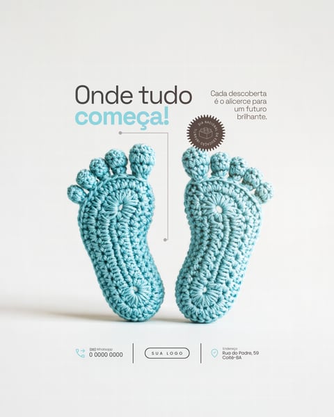 ONDE TUDO COMEÇA DIA NACIONAL DA EDUCAÇÃO INFANTIL SOCIAL MEDIA PSD EDITÁVEL