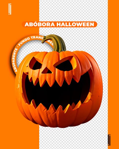 ABÓBORA HALLOWEEN | IMAGEM SEM FUNDO | ELEMENTO 3D | PNG