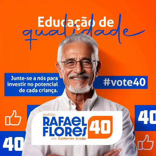 CAMPANHA ELEITORAL EDUCAÇÃO DE QUALIDADE FEED PSD EDITÁVEL