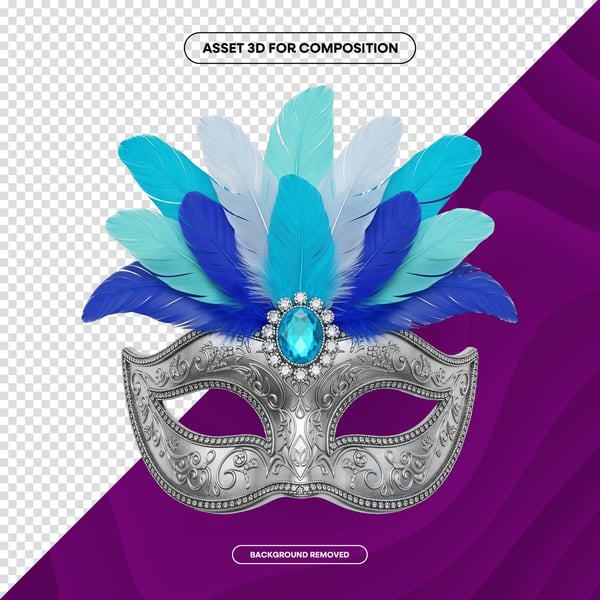 MÁSCARA DE CARNAVAL FESTA BRASIL PNG COMPOSIÇÃO 63 EDITADO