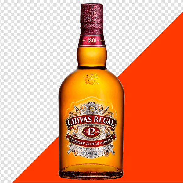 GARRAFA WHISKY CHIVAS REGAL 12 ANOS PNG TRANSPARENTE SEM FUNDO
