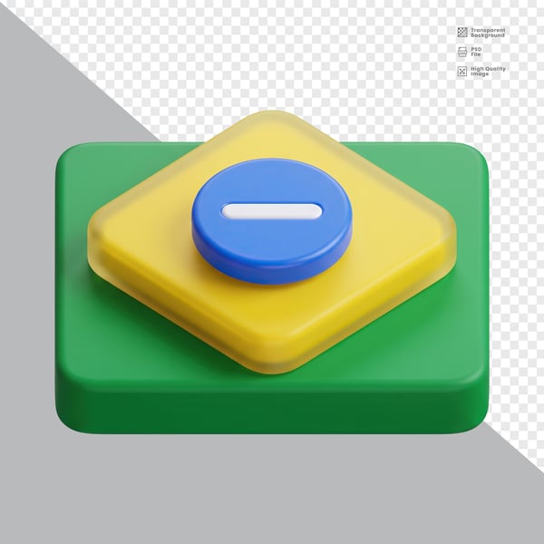 ELEMENTO 3D PARA COMPOSIÇÃO BRASIL PNG 002