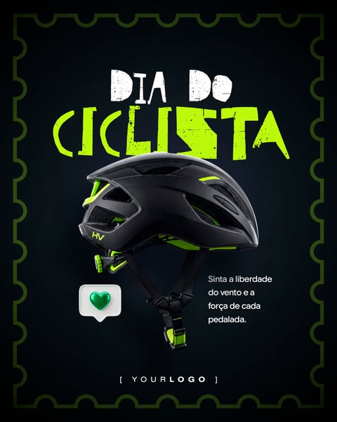 DIA DO CICLISTA SINTA A LIBERDADE SOCIAL MEDIA PSD EDITÁVEL
