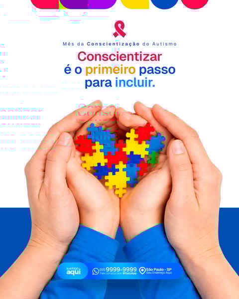 Abril Azul Mês de Conscientização do Autismo