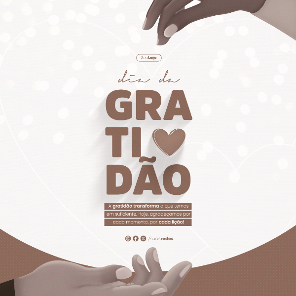 A GRATIDÃO TRANSFORMA O QUE TEMOS EM SUFICIENTE DIA DA GRATIDÃO 6 DE JANEIRO SOCIAL MEDIA
