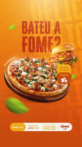 HAMBURGUERIA E PIZZARIA SOCIAL MEDIA POST STORY