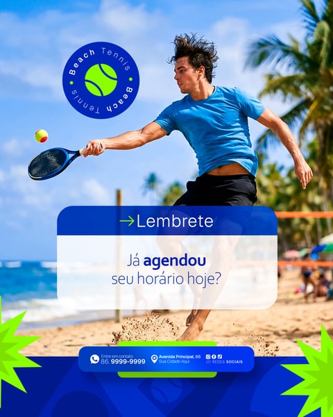 Social Media Beach Tennis PSD Editável