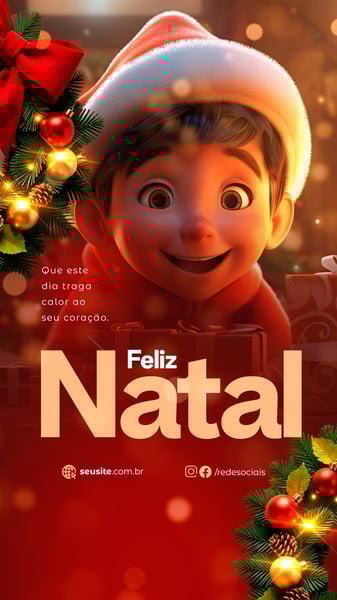 DIA 25 DE DEZEMBRO ESPECIAL NATAL SOCIAL MEDIA STORY PSD EDITÁVEL