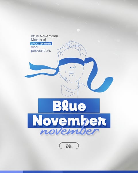 BLUE NOVEMBER PROSTATE CANCER PREVENTION AWARENESS MONTH EDITABLE PSD