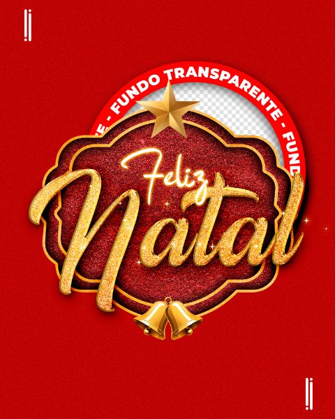 SELO 3D | FELIZ NATAL | PSD EDITÁVEL | IMAGEM SEM FUNDO | PARA COMPOSIÇÃO
