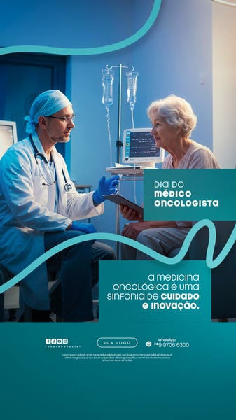 09 DE JULHO - DIA DO MÉDICO ONCOLOGISTA - FLYER SOCIAL MEDIA PSD EDITÁVEL