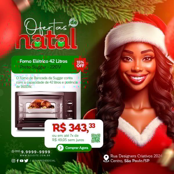 KAN SOCIAL MEDIA NATAL FEED OFERTAS DE NATAL FORNO ELETRICO