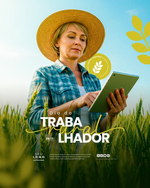 DIA DO TRABALHADOR RURAL 25 DE MAIO SOCIAL MEDIA EDITÁVEL FEED 2