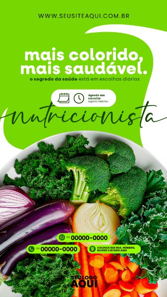 STORY | NUTRICIONISTA | DIETA | ALIMENTAÇÃO | PSD EDITÁVEL