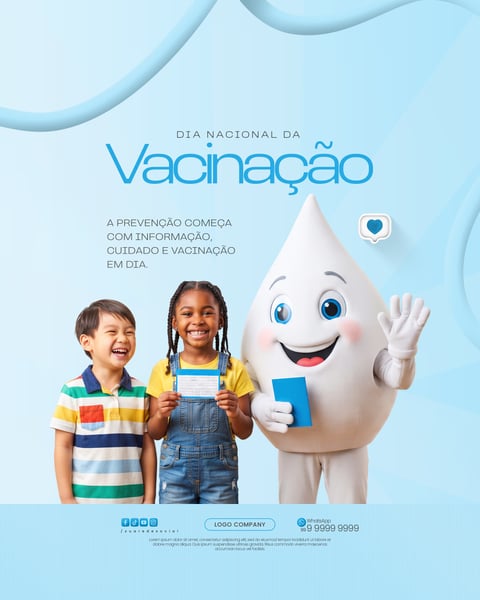 DIA NACIONAL DA VACINAÇÃO CAMPANHA DE SAÚDE SOCIAL MEDIA PSD EDITÁVEL 3