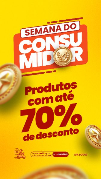 STORY - SEMANA DO CONSUMIDOR - PRODUTOS COM 70 PORCENTO DE DESCONTO