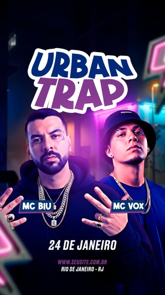 FLYER EVENTO SHOW URBAN TRAP PSD STORY 70