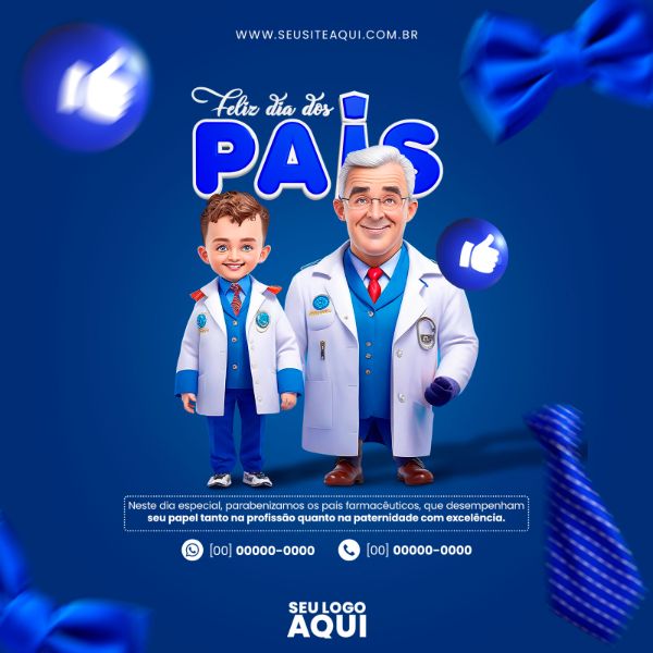 FEED QUADRADO - FELIZ DIA DOS PAIS | SOCIAL MEDIA | PSD EDITÁVEL