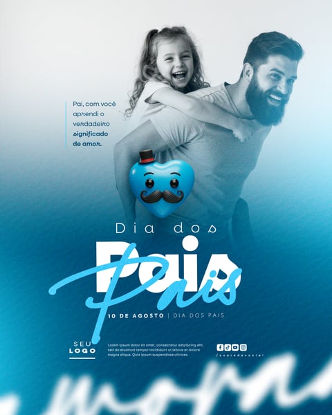 DIA DOS PAIS AGOSTO SOCIAL MEDIA POST EDITÁVEL FEED 11