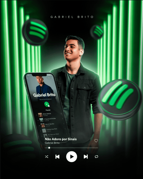 FLYER ARTISTA SPOTIFY  - GABRIEL BRITO