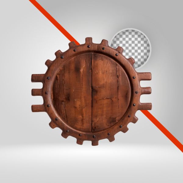 CÍRCULO DE MADEIRA 3D, ELIPSE PARA TEXTO, PLACA PARA FLYER DE EVENTO, CARTAZ, POSTER, COMPOSIÇÃO SÃO JOÃO, ELEMENTO PNG