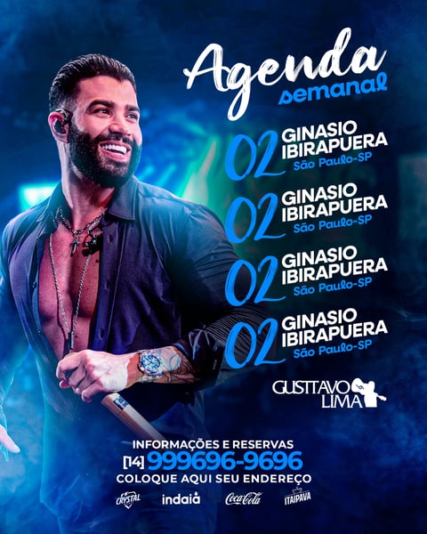 FLYER AGENDA - GUSTAVO LIMA