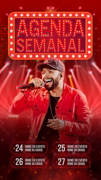 FLYER ARTISTA AGENDA DE SHOWS STORIES