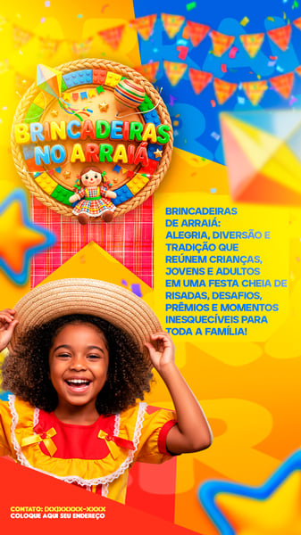 SOCIAL MEDIA BRINCADEIRAS DE ARRAIÁ STORYS