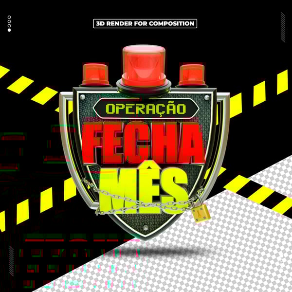 SELO 3D OPERAÇÃO FECHA MÊS PARA COMPOSIÇÃO