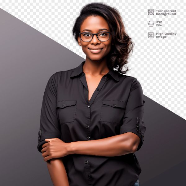 MULHER COM CAMISA PRETA