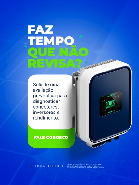 REVISÃO DE INVERSOR SOLAR SOCIAL MEDIA FLYER PSD EDITÁVEL