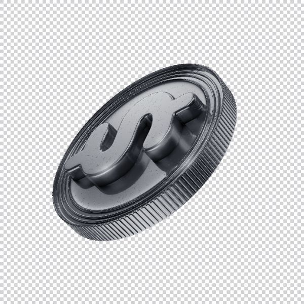 ASSET MOEDA BLACK COM FUNDO TRANSPARENTE