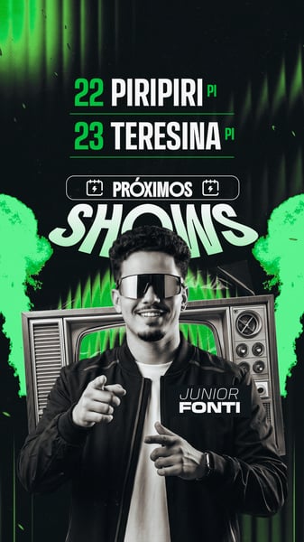 01 - AGENDA SEMANAL - ARTISTA - PRÓXIMOS SHOWS - PSD EDITÁVEL
