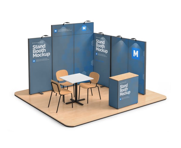ESTANDE DE FEIRA PSD EDITÁVEL MOCKUP