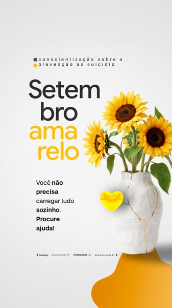SETEMBRO AMARELO CONSCIENTIZAÇÃO PREVENÇÃO SUICÍDIO PSD 3