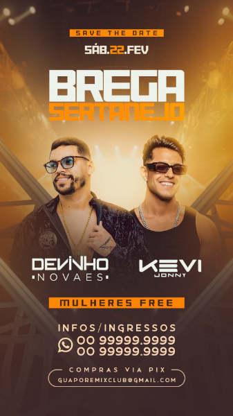 FLYER EVENTO BREGA SERTANEJO STORY