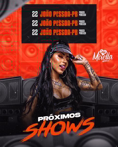 FLYER PARA ARTISTA PSD EDITÁVEL AGENDA SEMANAL FEED