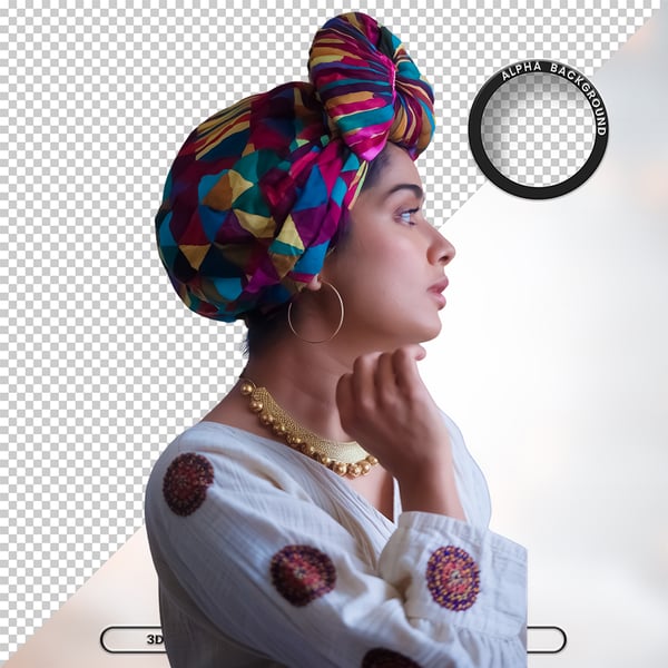 MULHER NEGRA AFRO ELEMENTO PSD PNG 67