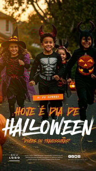DIA DAS BRUXAS HALLOWEEN 31 DE OUTUBRO STORY SOCIAL MEDIA PSD EDITÁVEL 2