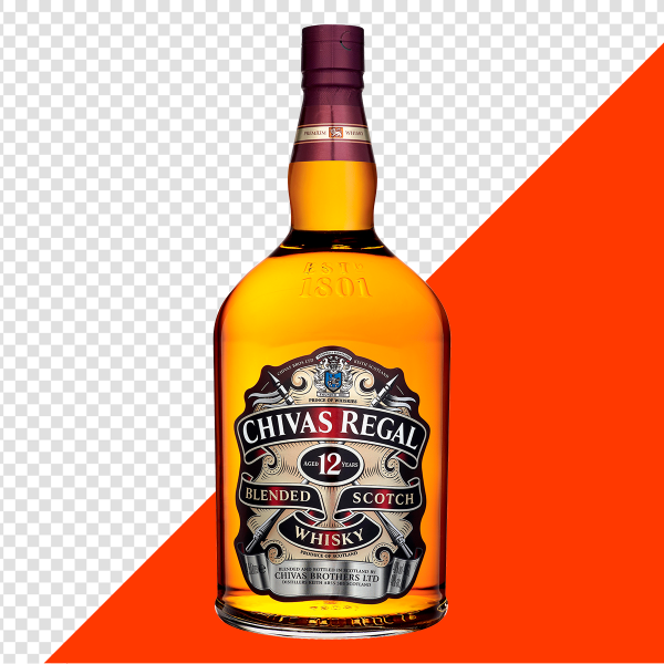 GARRAFA WHISKY CHIVAS REGAL 12 ANOS PNG TRANSPARENTE SEM FUNDO