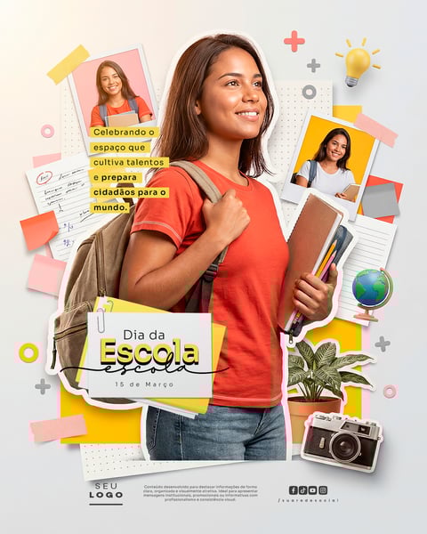 DIA DA ESCOLA 15 DE MARÇO SOCIAL MEDIA PSD EDITÁVEL 1