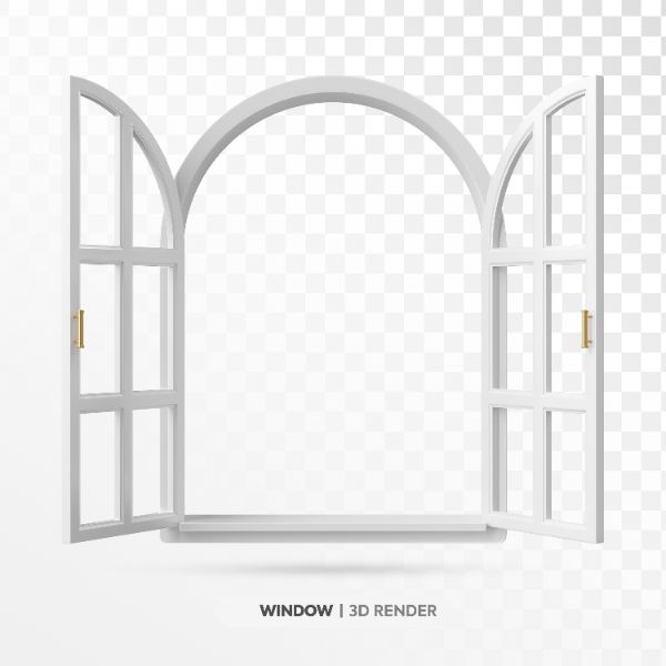 JANELA BRANCA ELEMENTO 3D PARA DIA DAS MÃES