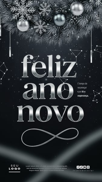 ANO NOVO FELIZ 2026 STORY SOCIAL MEDIA PSD EDITÁVEL 2