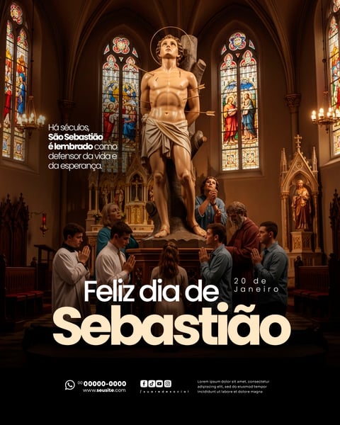 DIA DE SÃO SEBASTIÃO 20 DE JANEIRO SOCIAL MEDIA PSD EDITÁVEL 6