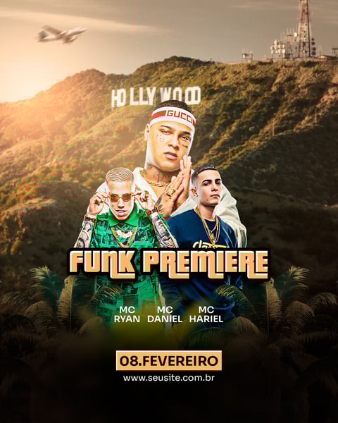 FLYER EVENTO SHOW FUNK PREMIERE PSD FEED 92