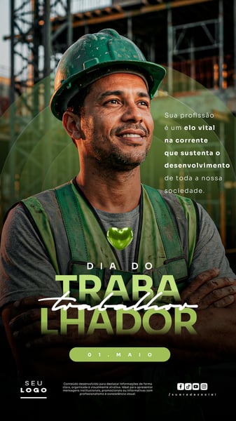 DIA DO TRABALHADOR 01 DE MAIO STORY SOCIAL MEDIA PSD EDITÁVEL 3