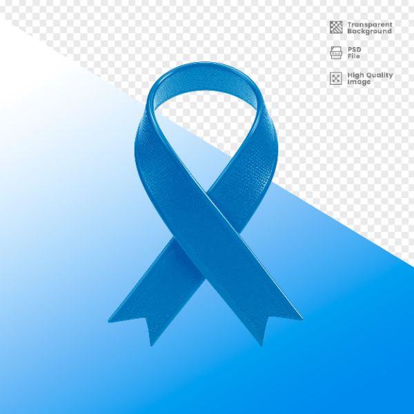 ELEMENTO 3D PARA COMPOSIÇÃO FITA AZUL LUTA CONTRA O CÂNCER