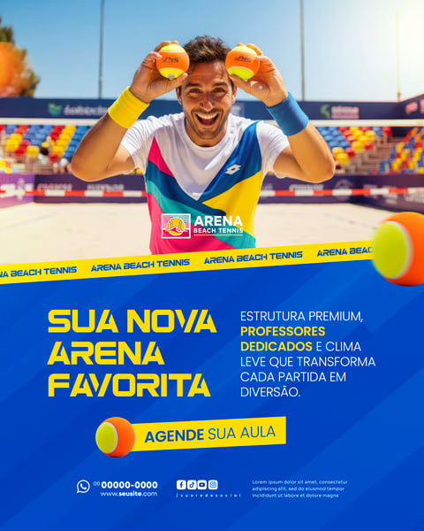 BEACH TENNIS SOCIAL MEDIA PSD EDITÁVEL 2